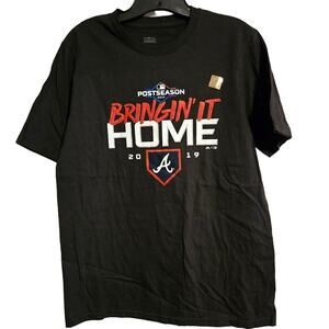 XL MLB Black Atlanta Braves Bringin' it home 2019 post season short sleeve tee